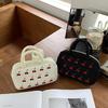 Embroidered Cherry Cosmetic Bags Handbag Earphone Lipsticks Sanitary Pads Storage Organizer Pouch Portable Women's Makeup Bag