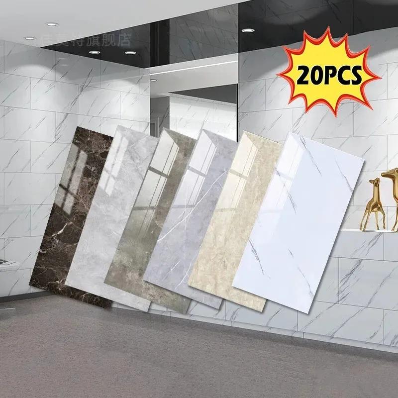 60cm*30cm Adhesive Wall Wallpaper Imitation Ceramic Tiles Sheet Paper Waterproof Wall Stickers Bathroom Peel and Stick Wallpaper