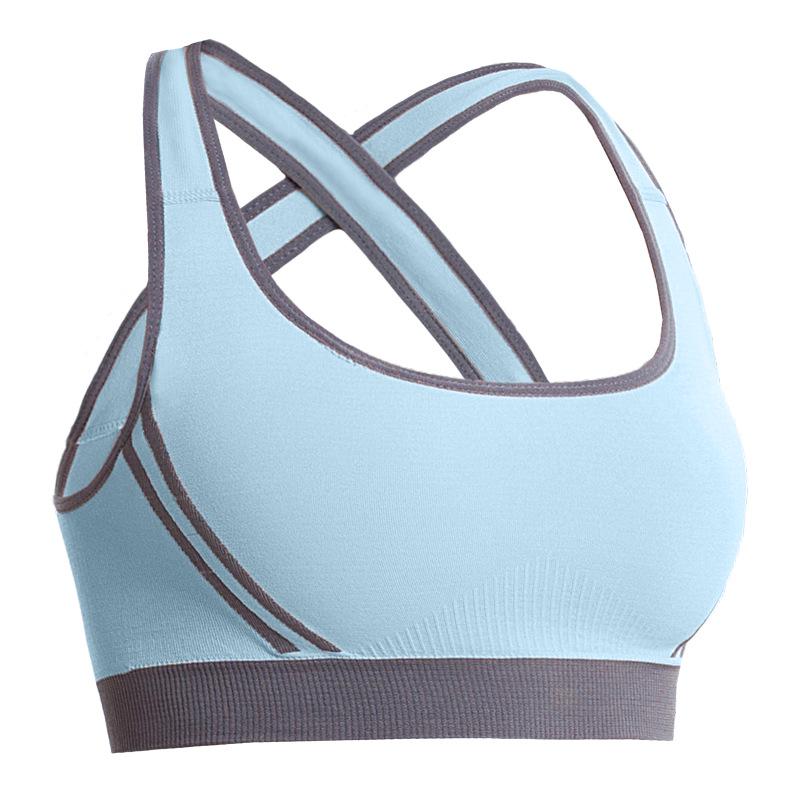 Shockproof Wirefree Cross Back Sports Bra for Running & Yoga