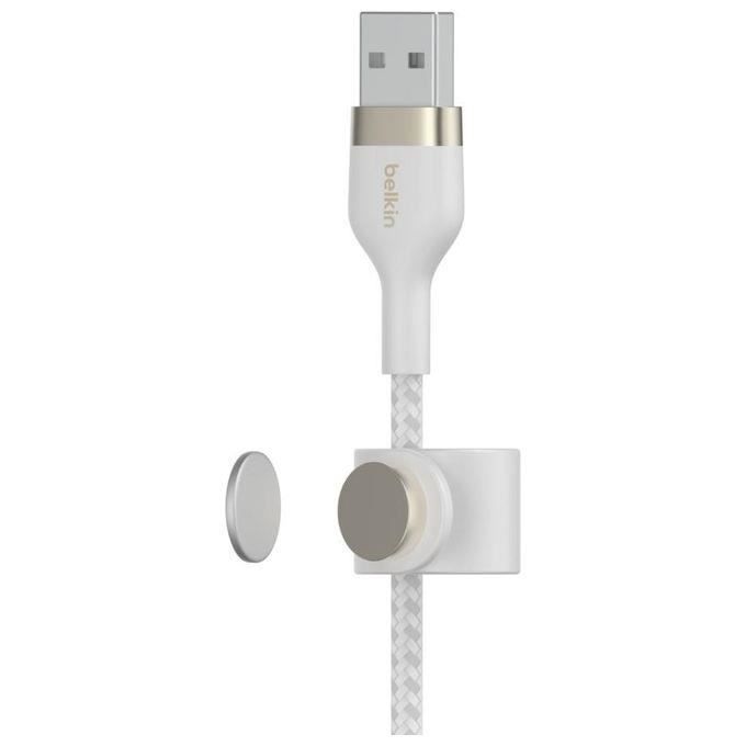Belkin Câble À Gaine Tressée USB-A Vers Lightning BoostCharge Pro Flex (3 M), Certifié MFi, Pour iPhone 14, 13, 12, Pro, Max, Mini,