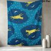 Goodnight Moon Wall Tapestry Aesthetic Wall Hanging Printed Fabric Blanket Decorative Tapestries For Bedroom Living Room Home Decor