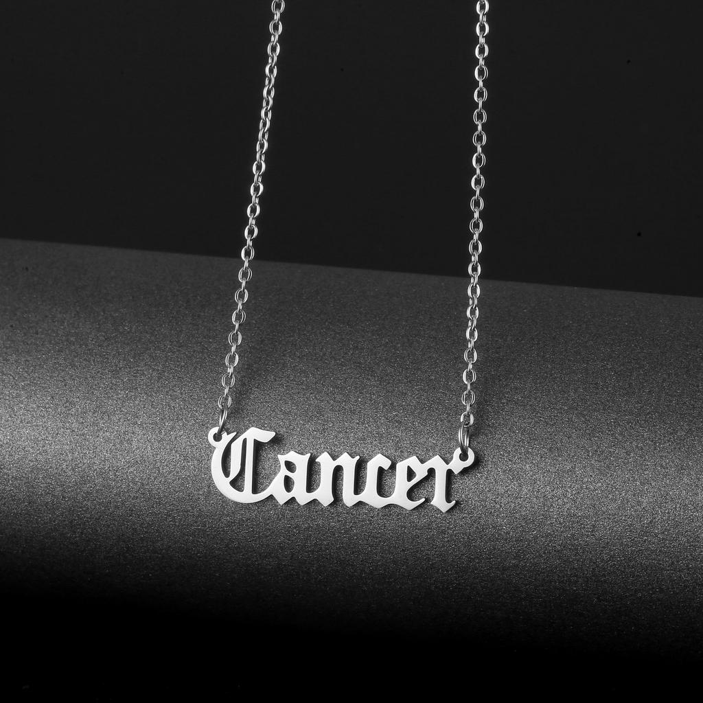 Personalized English Word Necklace Women's Initial Choker Fashion Jewelry Gift