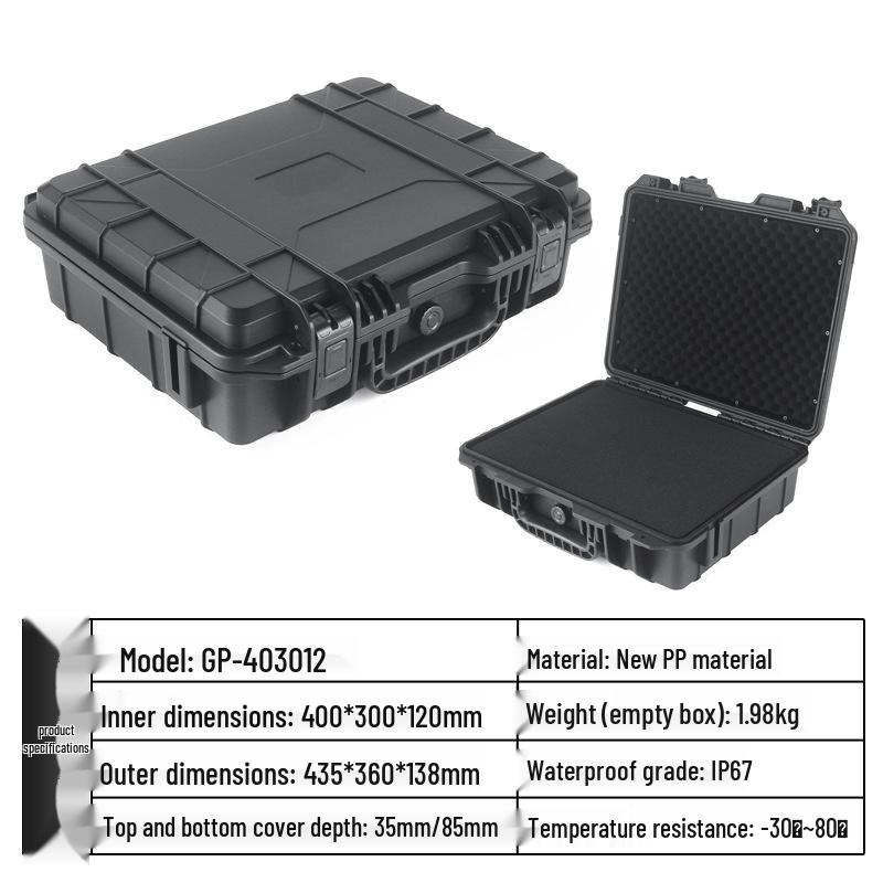 Large IP67 Waterproof Protective Tool Case with Sponge Insert