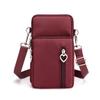 Waterproof Mobile Phone Bag Women's Mini Crossbody Bag Daily Multi-layer Zipper Purse Casual Outdoor Travel Nylon Bag