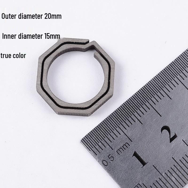Titanium Alloy Bagua Ring Quick Release Keychain for Men