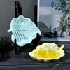 Leaf Shaped Epoxy Resin Casting Mold Versatile Silicone Resin Tray Mold for Crafting Unique Leaf Shaped Plate Items