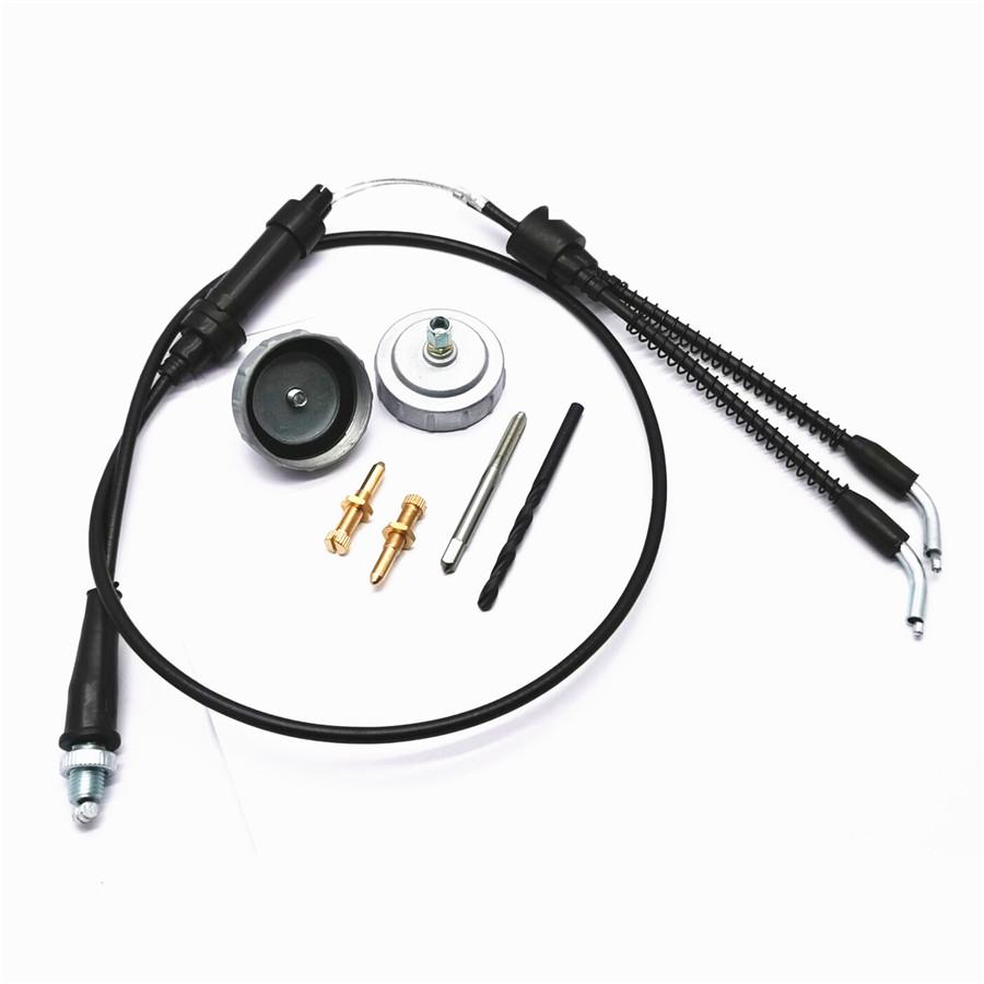 Throttle Cable Removal Eliminator Carb Cap Idle Screws Kit For Yamaha Yfz350 Banshee 1987-2006.