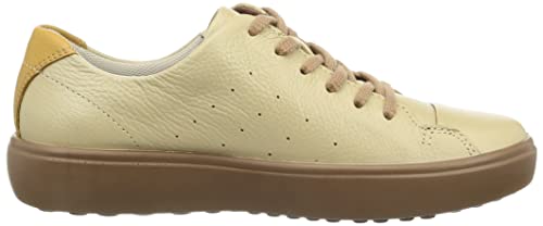 Achilles Sorbo Women's Genuine Leather Walking Sneakers with Zipper, Size 3E, Pearl Sand, ASC 4290, Size 23.0 cm, 3E