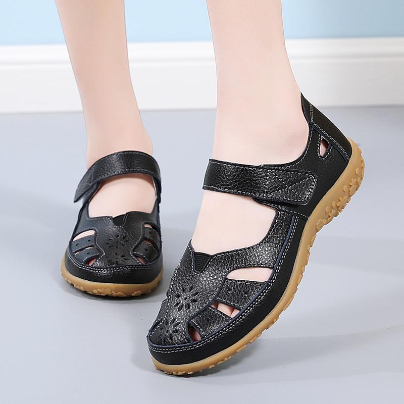 2025 Summer Flat Women's Shoes PU Leather Beach Sandals Outdoor Casual Slippers Women Sandals New Loafer Zapatillas Para Hombre