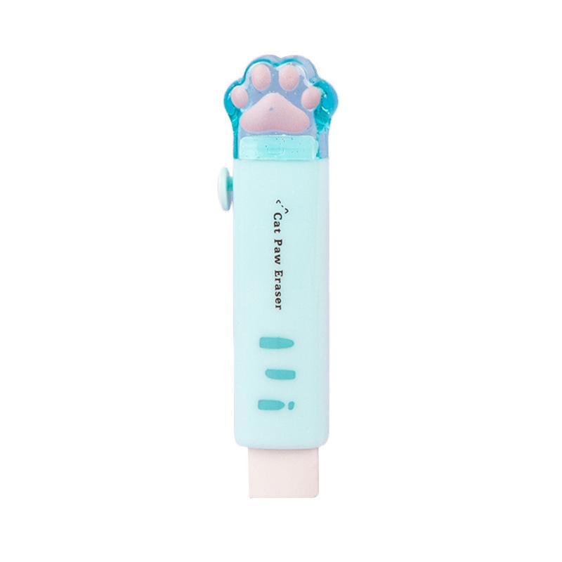 Cute Cat Claw Automatic Eraser Telescopic Push-Pull Cartoon Student-Specific Cartoon Eraser No