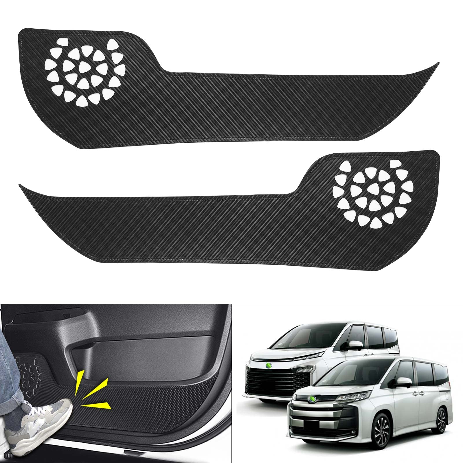 

GIMUYA Защитные накладки на пороги для Toyota New 90 Series, специально разработанные для января 2022 года по настоящее время. Защищают от царапин и являются кастомными деталями интерьера из полиуретана.