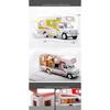 1/30 Diecast Luxury RV Recreational Vehicle Car Model Metal Toy Camper Van Motorhome Touring Car Model Sound and Light Kids Gift