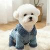 Cozy Thicken Four Legged Dog Clothes Fur Collar Warm Dog Jumpsuit Plush Winter Dog Costume Outdoor Activities