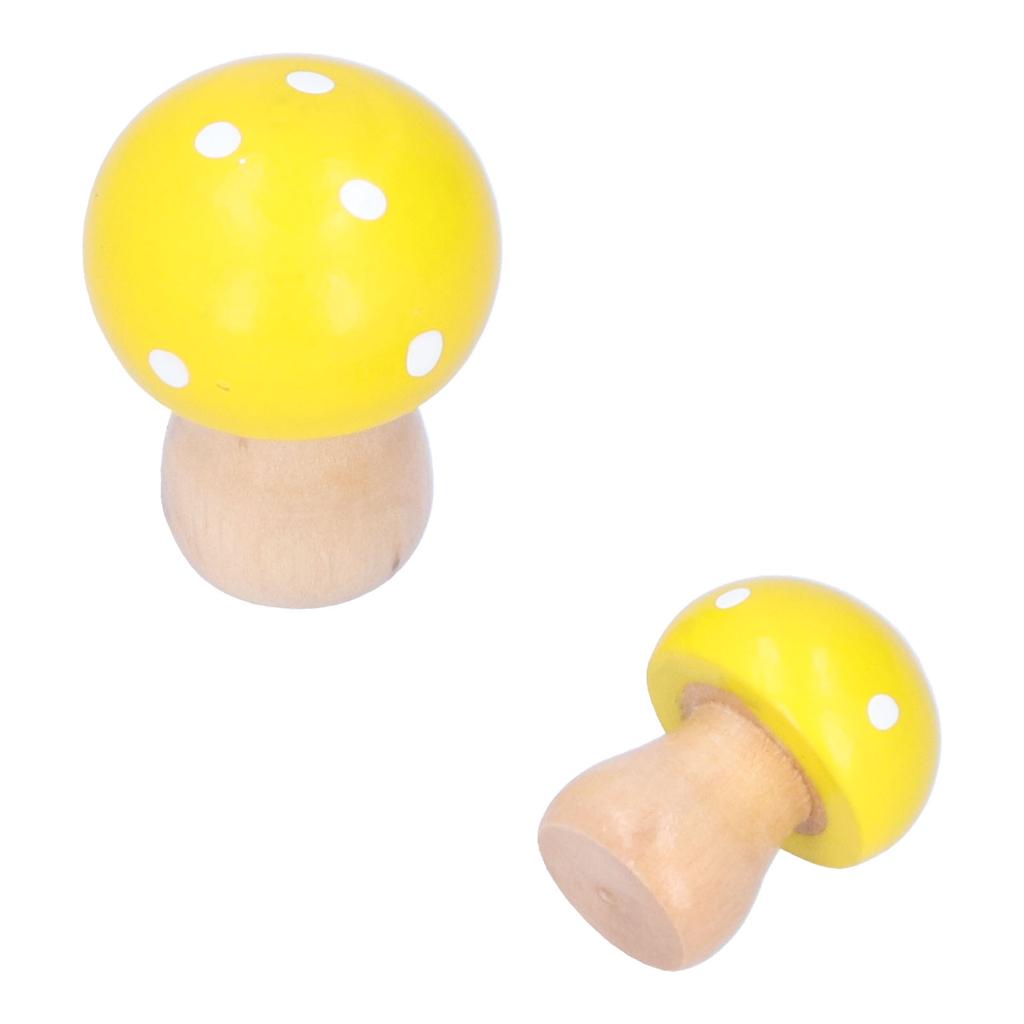 3PcsCelsiusSet Mushroom Crafts Innovative Cute Wooden Ornaments   Desktop Decoration