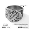 Tonghuashun Stainless Steel Men's Hip Hop Poker Card Ring