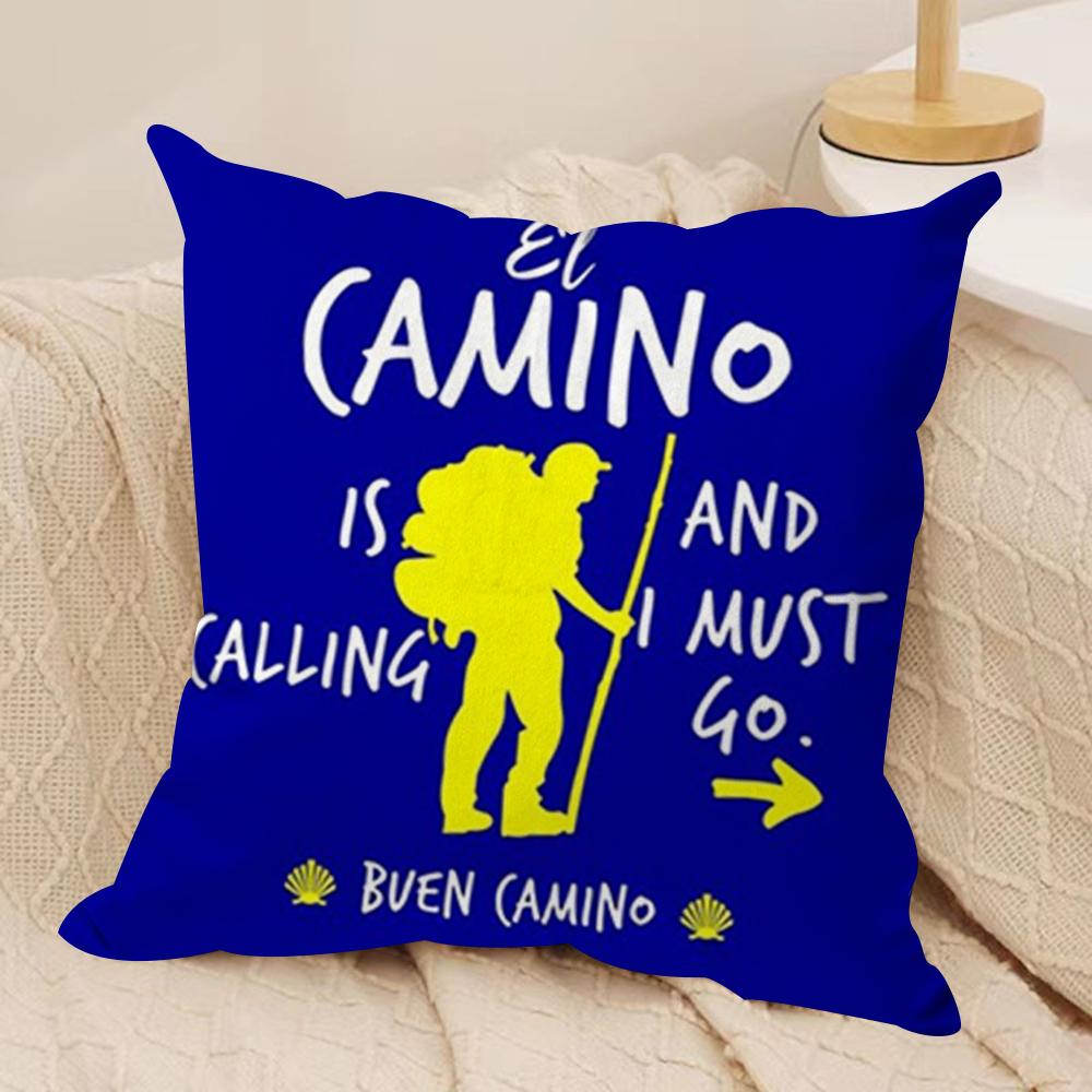 Movie CCamino Santiago Cushion Cover Soft Plush Fabric DoubleSided Printed Sofa Cushion Cover for All Seasons Home Decor Gift