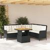 VidaXL Garden Sofas 2 Pcs with Cushions Black Wicker, Outdoor Sofa Set, Garden Furniture Set, Set 3262079
