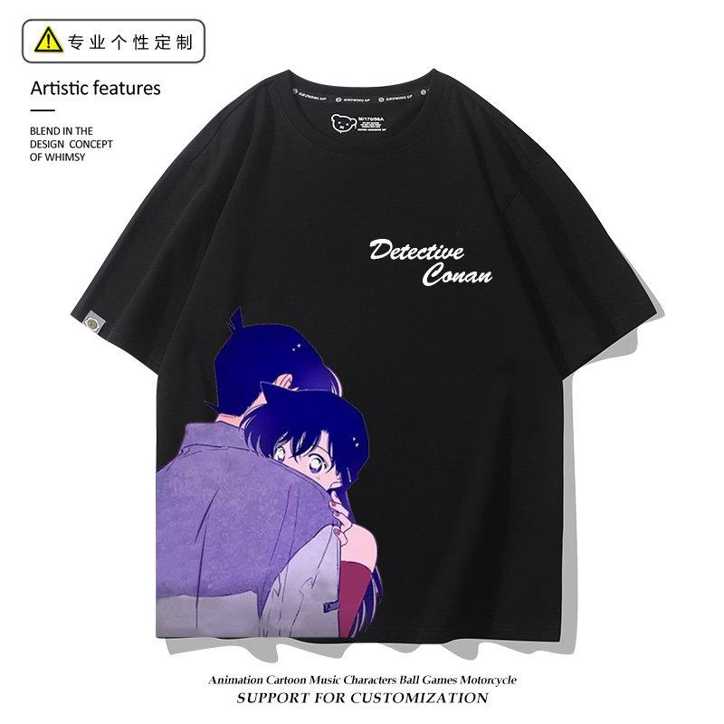 Detective Conan Anime Manica Corta Xiaolan Mouri Ran Stampata Nuova Moda Unisex e da Donna Indumenti Nuovi Casual Manica Corta