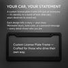 License Plate Frames - Create Your own Personalized License Plate Frame with Text or Graphics, Stylish and Durable Aluminum Frame, fits Standard US