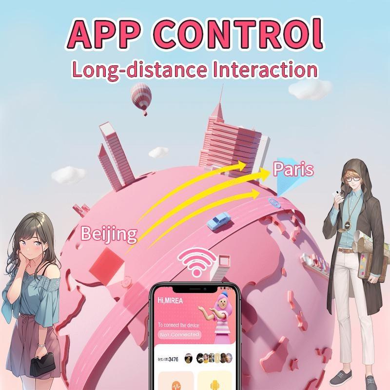 G Spot Couple Vibrator with Heating Function for Clitoris G-spot Stimulation APP Remote Control Vibrator Dildo with 10 Vibrating for Women Couple