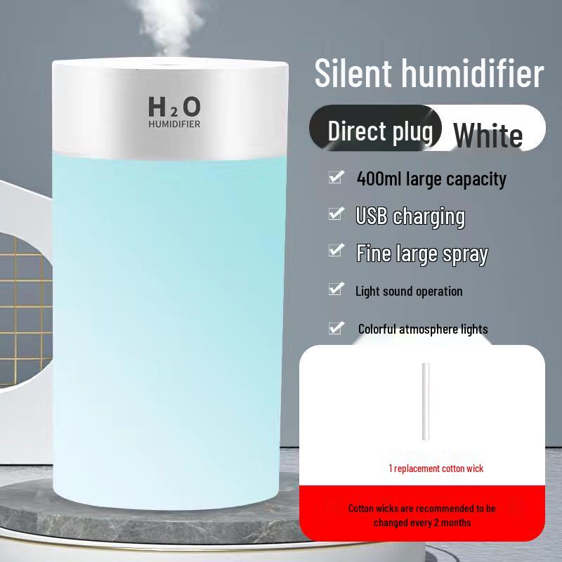Large Capacity Wireless Humidifier & Air Purifier for Car, Home & Bedroom - Aromatherapy, Dustproof, Hydrating & Moisturizing