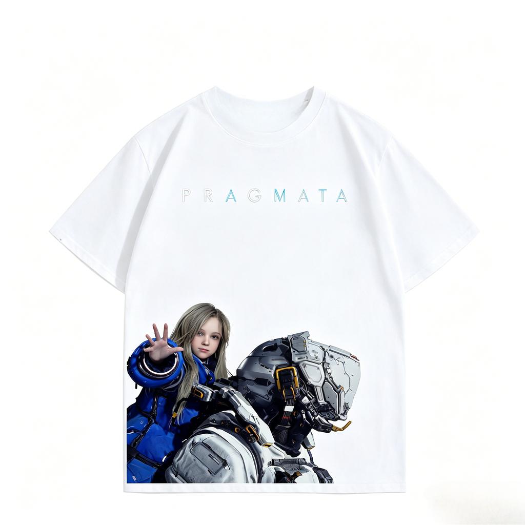 PRAGMATA Action Adventure Game TShirt Diana Graphics Cotton Top Harajuku Shirt Unisexs Clothing Womens Summer New T Shirt