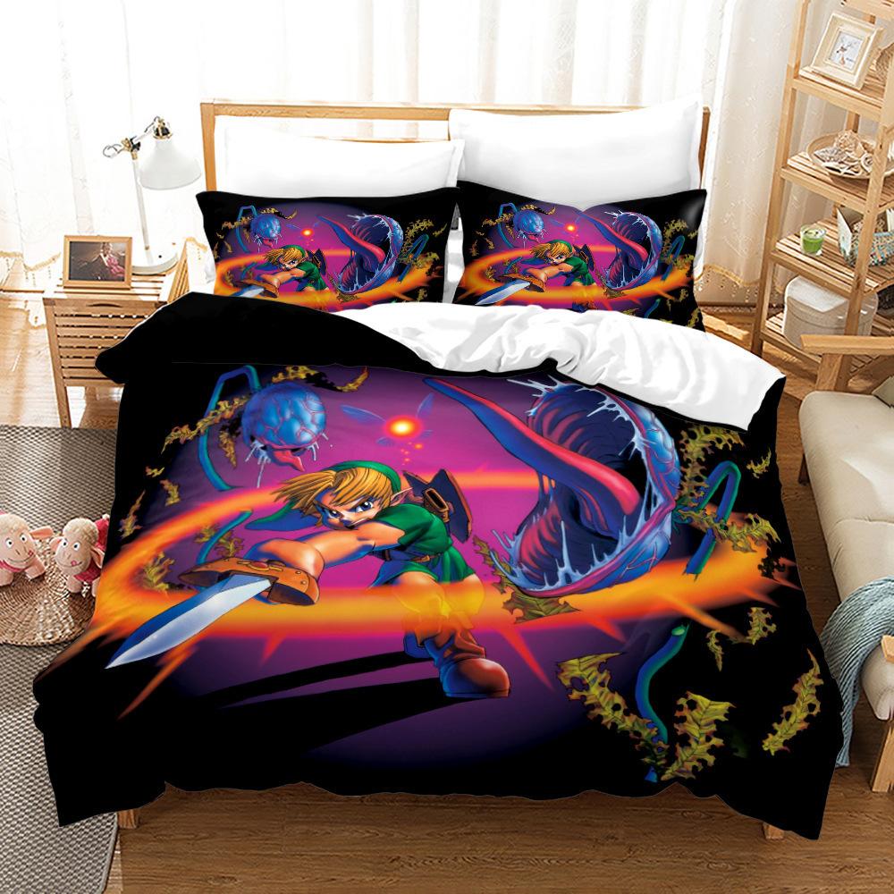 3D Digital Printing Three-Piece Quilt Cover Bedding The Legend Of Zelda