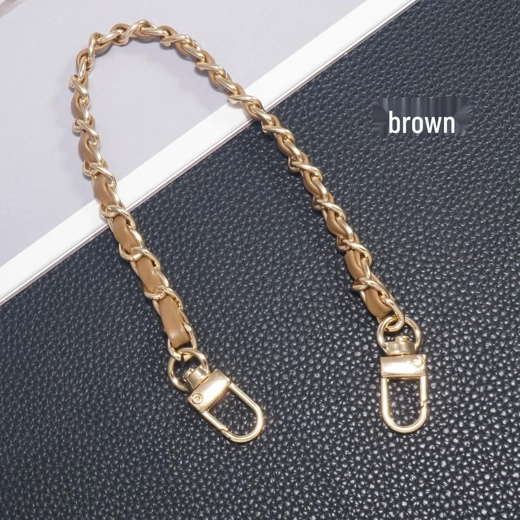 Summer Leather Crossbody Chain Strap for Backpacks and Bags - DIY Shoulder Strap & Metal Lanyard