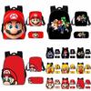 Super Mario Backpack School Bag With Lunch Bag And Pencil Pouch High Capacity Wear Resistant Breathable