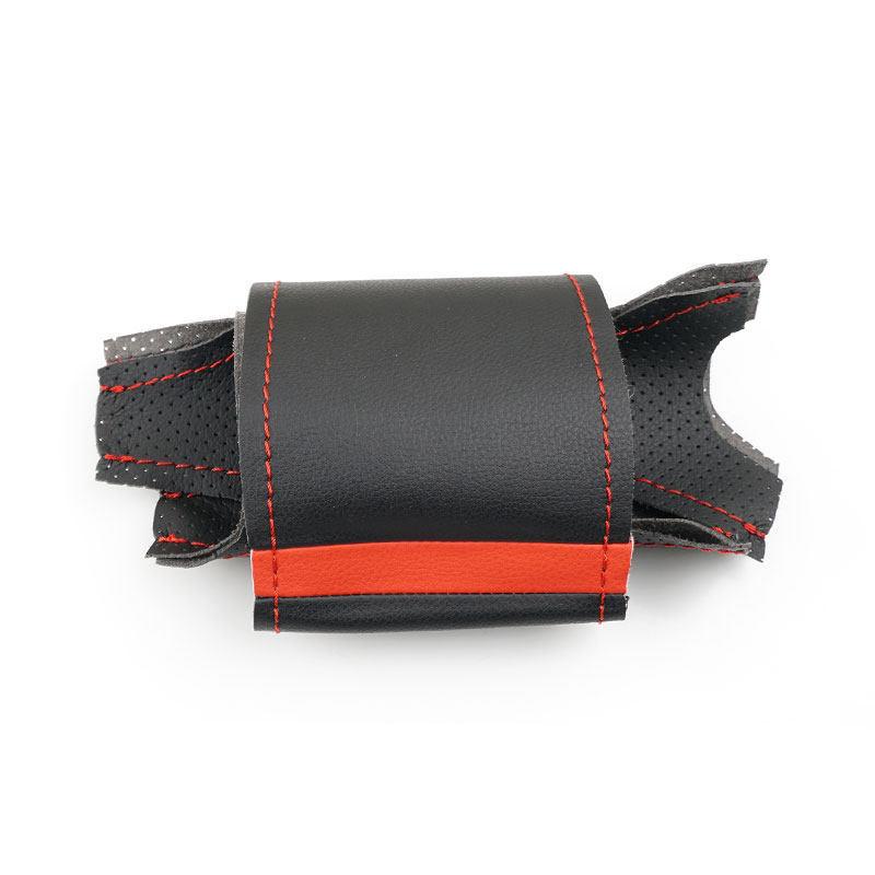 Black with Red Strip For Renault Clio 3 RS 2005 2006 2007 2008 2009 2010 2011 2012 2013 Car Steering Wheel Cover Leather Trim