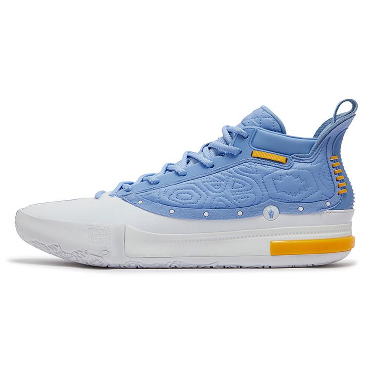 New 361° Cushioning Anti Slip And Wear Resistant High Top Basketball Shoes Men's Blue White 572511108-1