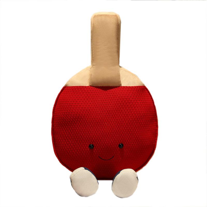 Plush Ping Pong Racket Doll - Children's Stuffed Animal Bedtime Pillow