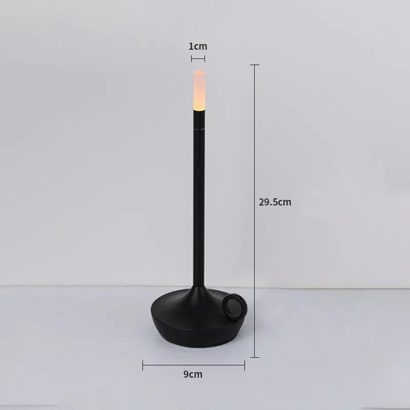 LED Candlelight Camper Table Lamp Rechargeable Touch Night light For Home Descoration Dinner Creative Atmosphere Desk lamp
