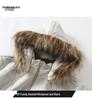 Sitting Mountain Lion Winter Men's Fishbone Pattern Cotton Jacket with Detachable Hood, Plus Velvet for Extra Warmth, Trendy Outerwear.