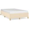 Vidaxl Bed Frame Without Mattress, Cream, 120X200 Cm, Upholstered
