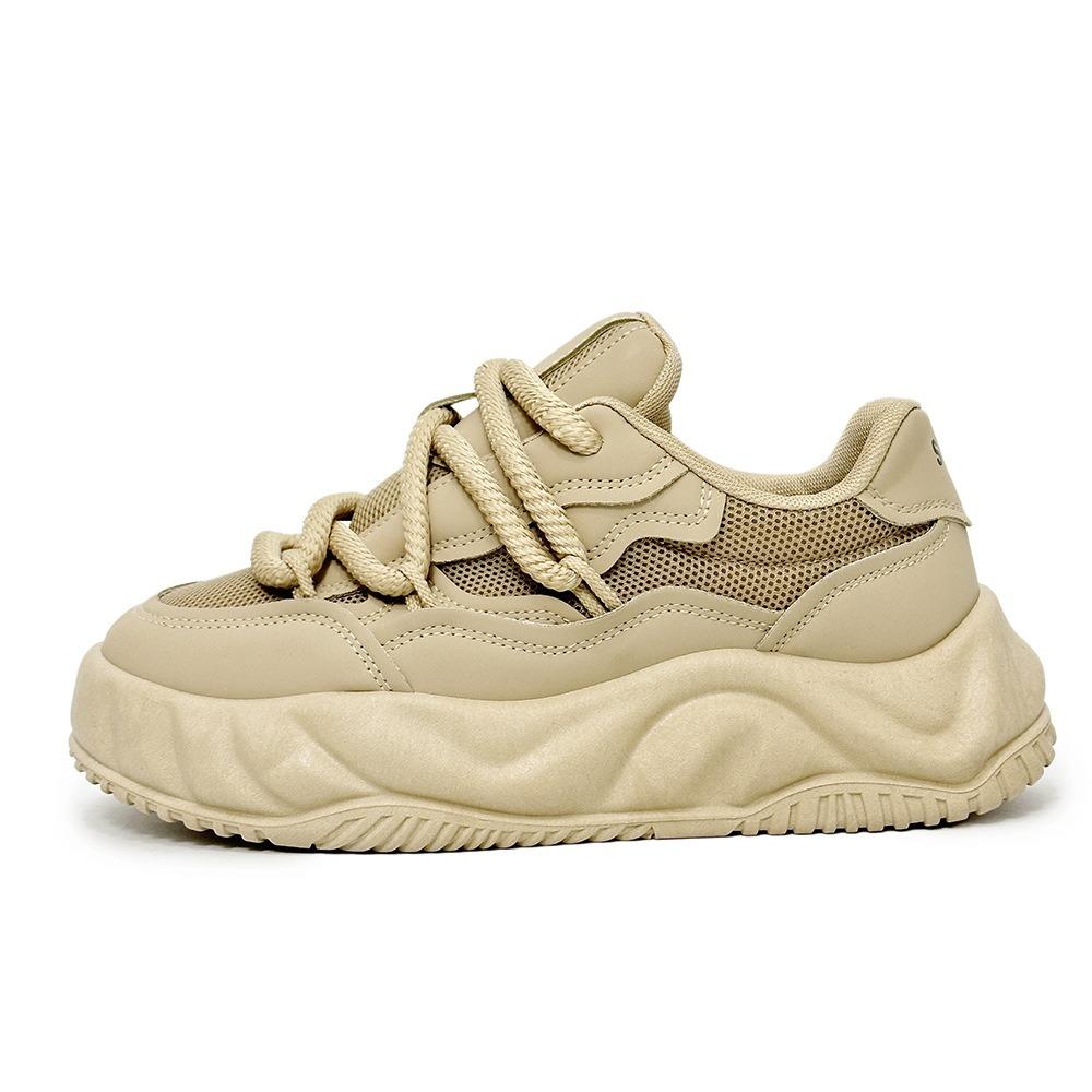 Chunky Sneaker Men Designer Board Shoe Fashion Casual Microfiber Leather Breathable Height Increased Flat Platform Running Shoes