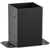 4x4 Post Base 2 Pcs, Inner Size 3.6"x3.6" Post Base Brackets, Heavy Duty Powder-Coated Post Anchor Matte Black Wood Post Brackets for Pavilion Deck