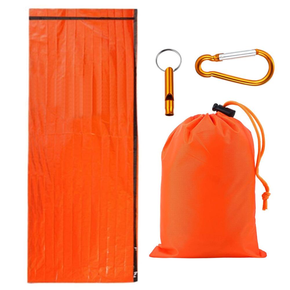 Buy Outdoor Emergency Blanket Set with Whistle Buckle Reusable Warm