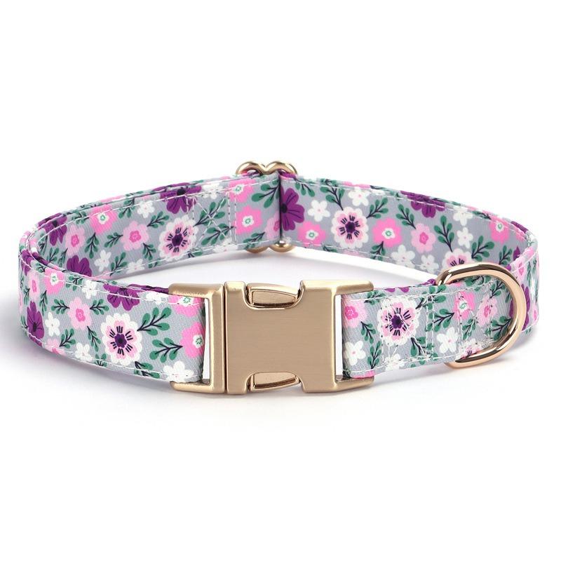 

1PC Adjustable Dog Collar New Fashion Design Floral Striped Pet Supplies Leash Dog Two Body Type Gift Home Furnishings S