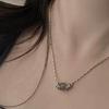 Vintage Gray Twisted Chain Necklace (Handmade)