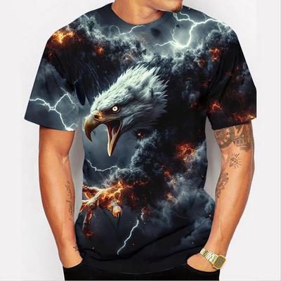 Fashion 3D Print Eagle Graphics T-Shirt For Men Tees Animal Camisetas Pattern Short Sleeve Tops Summer Casual Men's Clothing
