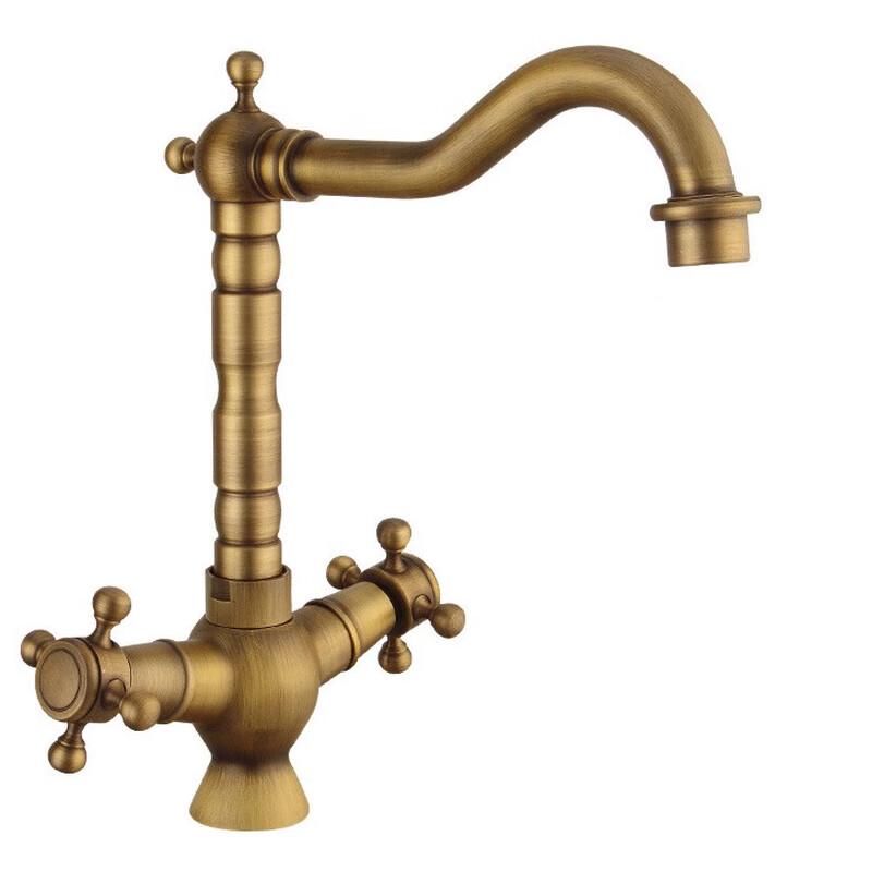 MDNG Vintage Ceramic Double Handle Basin Faucet