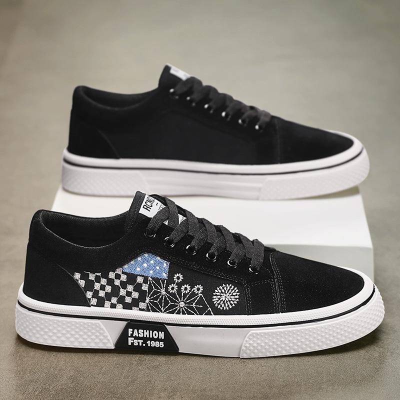 Canvas Breathable Casual Flat Baseplate Shoes 2024 Summer New Men's Daily Versatile Sports Low-top Trendy Shoes Men's Shoes