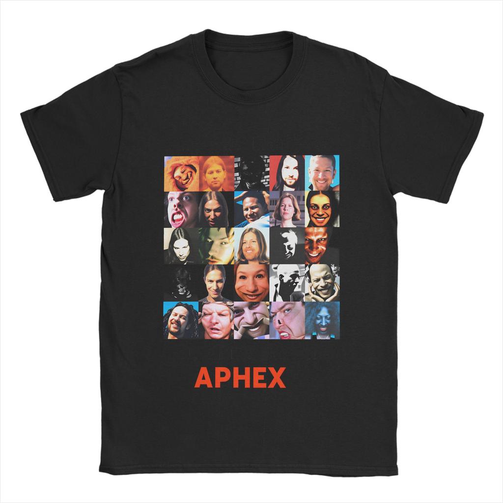 Anxiety Has Unisexy Faces Aphex Twin Unisex T Shirt Funny Tee Shirt Short Sleeve Crewneck TShirt Cotton Summer Clothes