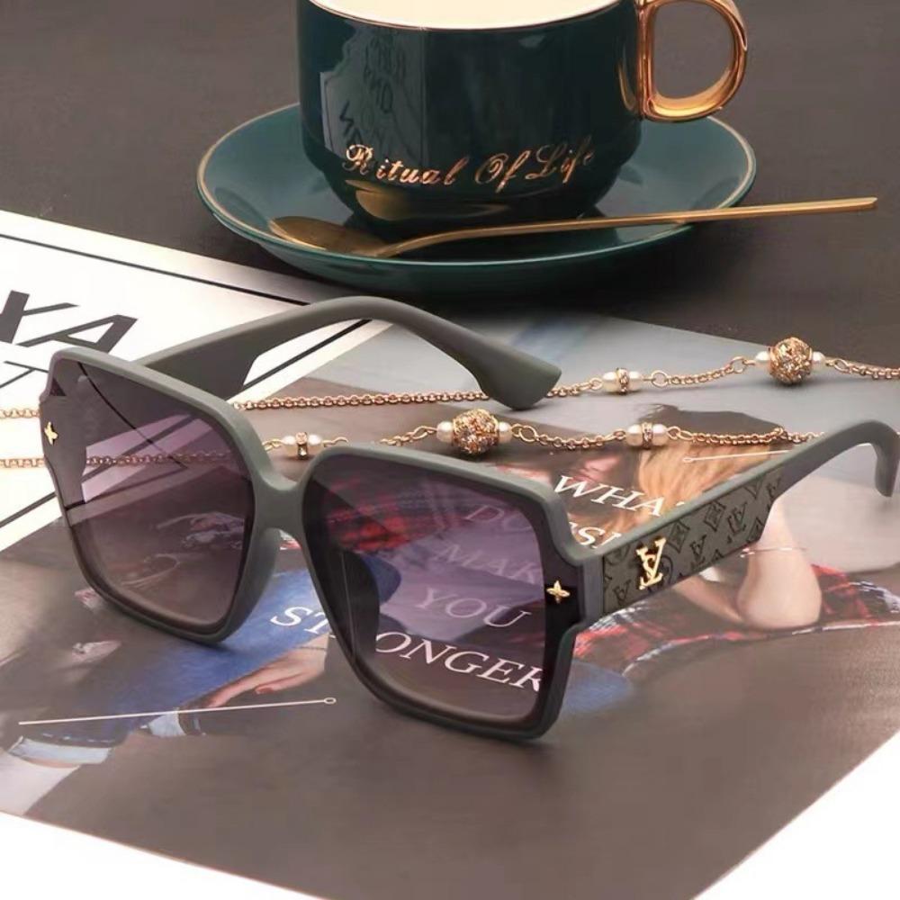 New Fashion Square Frame Sunglasses for Women Luxury Sunglasses UV Protection Large Frame Glasses