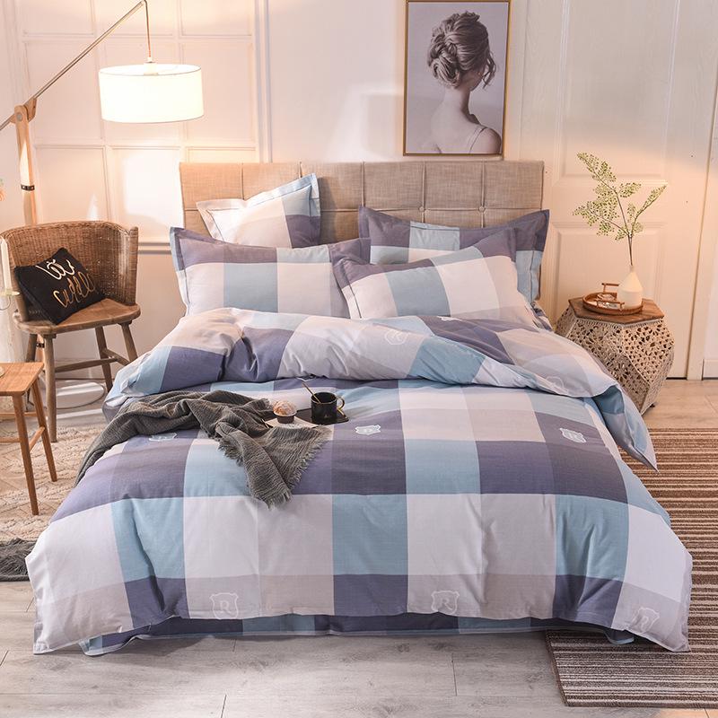 Thickened Brushed Pure Cotton Autumn/Winter Bedding Set - All-Season Universal (Four-Piece & Three-Piece Options)