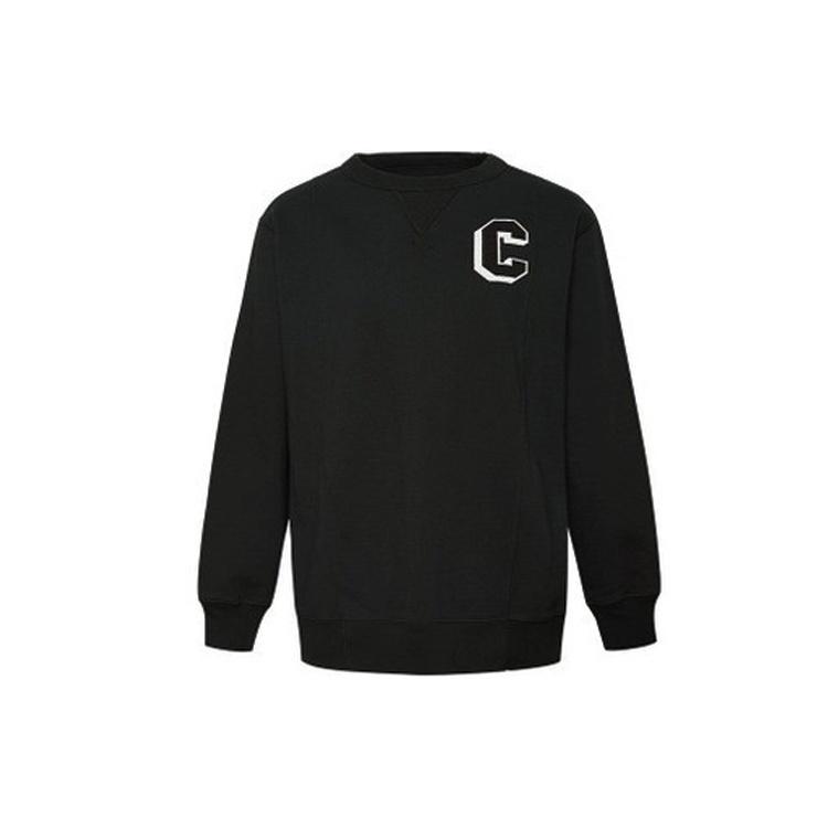 (WMNS) Converse Elevated Fleece Sweatshirt Asia Sizing  Black  Women s 10019109-A01 L