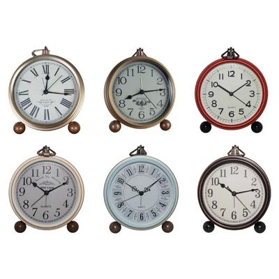 Retro Metal Shelf Clock for Living Room and Bathroom Quiet Movement Battery Operated Classical Designing