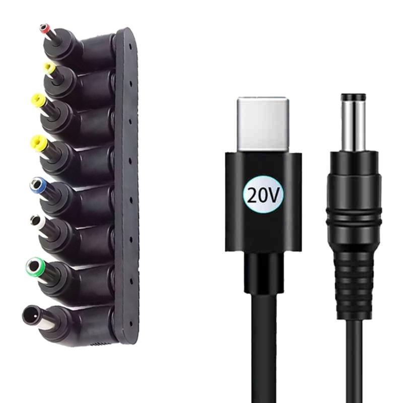 Universal DC5521 Power Supply Adapter 8 Adapters for Cameras Routers Laptops and Notebook with 5.5x2.1mm Barreled Plug