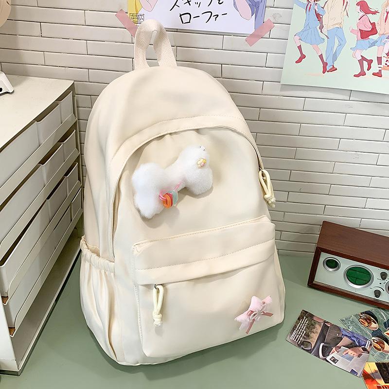 School bag, school bag, female ins style, simple and light campus, Korean version of versatile Mori series chugao backpack